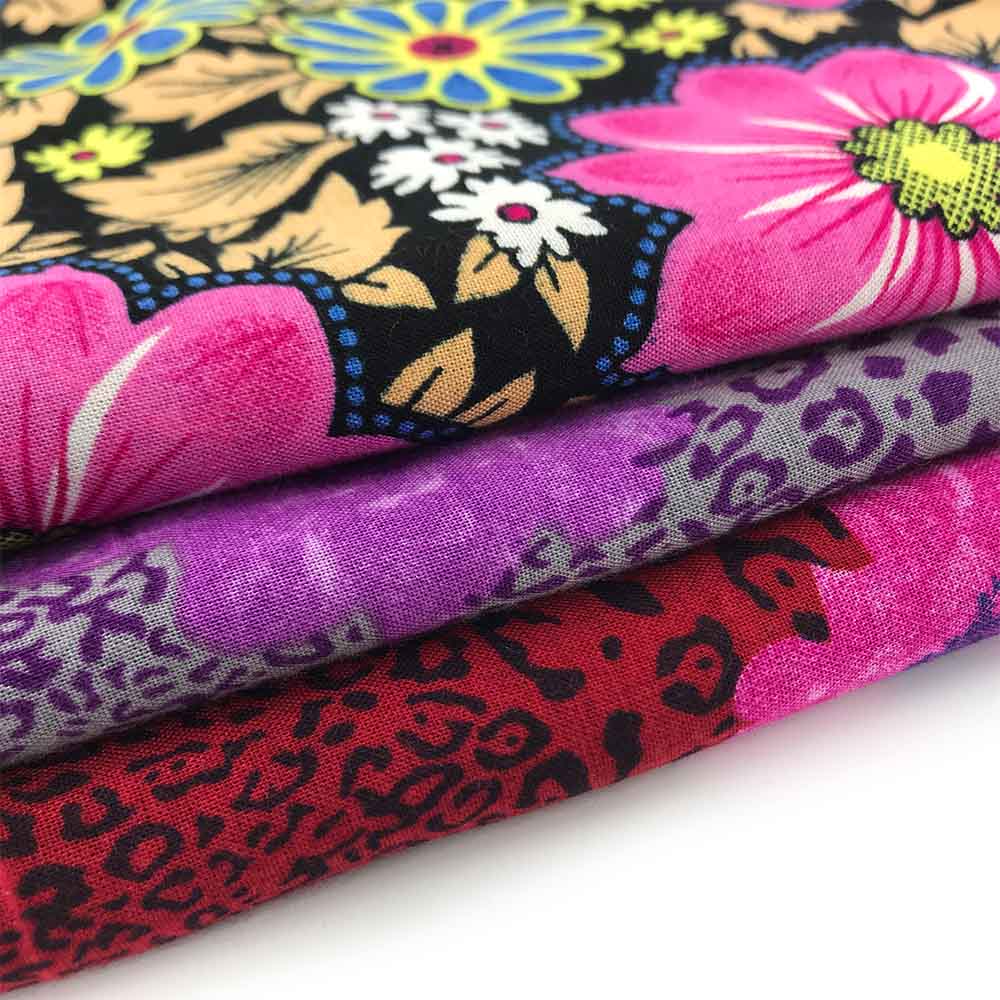 32S Floral rayon printing fabric